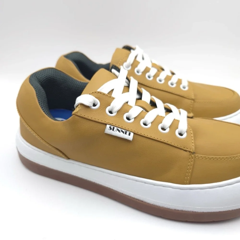 SUNNEI New Shoes Sneakers Dreamy Size 38 Platform‎ Ocher Leather MADE IN ITALY